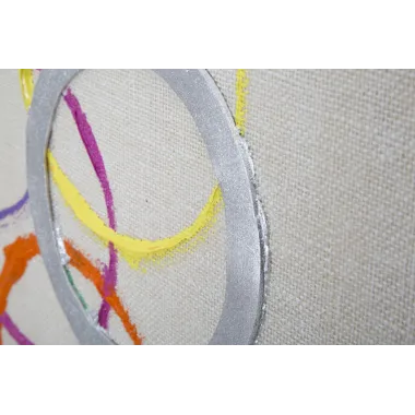 OBRAZ NA PŁÓTNIE FLOATING CIRCLES -A- 80X3X80 cm